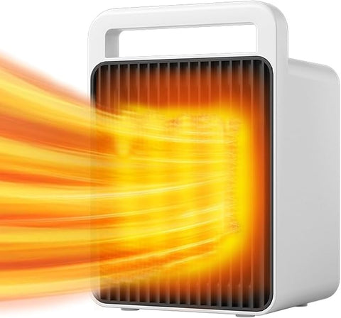 Portable Space Heater Small Space Heaters for Indoor Use,Mini Heater for Office Desk 900W Safe and Quiet Ceramic,Small Heater Fan with Overheat Protection Room Heater with Dumping Shutdown