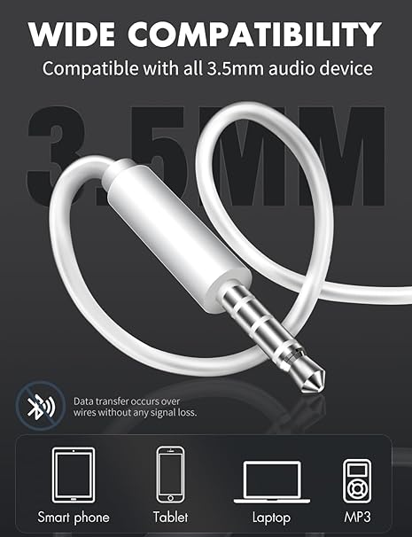 Wired Handsfree,【Ultra Clear Calls & no Noise】 Handsfree Wired 3.5mm, in-Ear Handsfree with Mic, Compatible with iPhone/iPad/Android/Laptop/PC 【2 Pack】