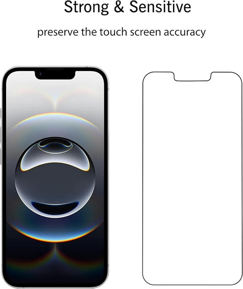 Screen Protector for iPhone 16e / iPhone 14 / iPhone 13 / iPhone 13 Pro [6.1 Inch] Display 3 Pack Tempered Glass, Case Friendly [Not for iPhone 16 6.1 Inch]