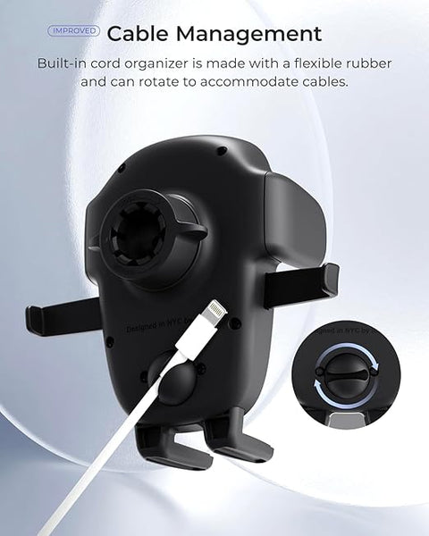 Easy One Touch Advanced Universal Car Mount Dashboard & Windshield Suction Cup Phone Holder for iPhone Samsung, Google, All Smartphones -Moblie Holder