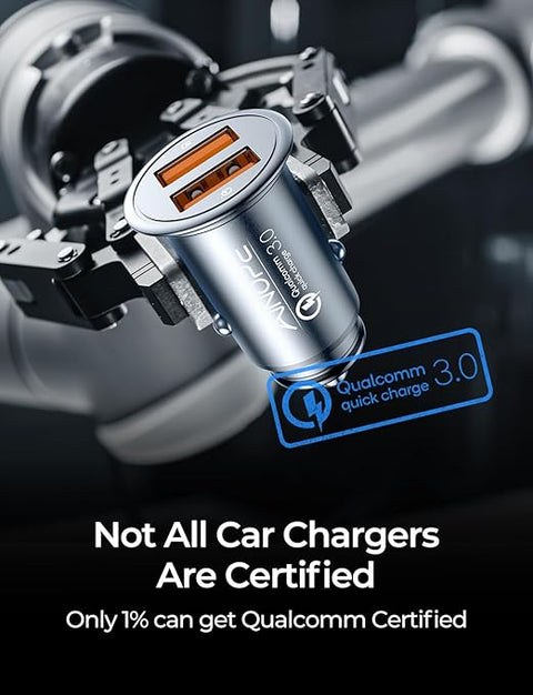 Super Fast Car Charger USB Fast Charge for iPhone 16e 16 15 14 13 12 11pro x 8 Samsung S25 S24 S23 S22 AINOPE Android Car Charger Adapter 45W All Metal Lighter USB 17X Quick Charge