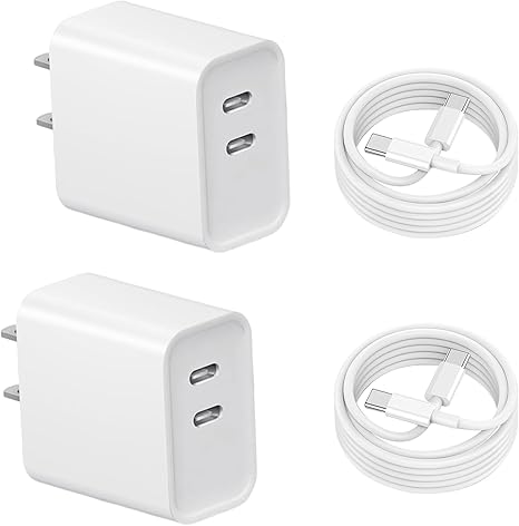iPhone 16 15 Charger: Fast Charging - USB C Charger - i Phone 16 Charging with 2 Pack Cable for iPhone 16/16 Plus/16 Pro/16 Pro Max/iPhone 15/15 Pro Max/Samsung