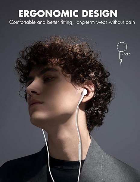 Wired Handsfree,【Ultra Clear Calls & no Noise】 Handsfree Wired 3.5mm, in-Ear Handsfree with Mic, Compatible with iPhone/iPad/Android/Laptop/PC 【2 Pack】