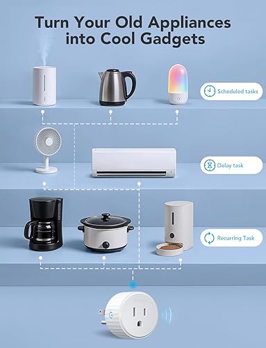 Smart Plug, WiFi Outlet Compatible with Alexa and Google Assistant, Mini Smart Home Plugs with Timer Fuction & Group Controller, No Hub Required, ETL & FCC Certified, 2.4G WiFi Only (1 Pack)