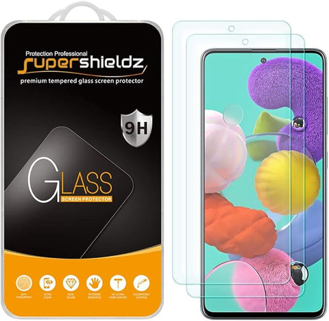 (2 Pack) Designed for Samsung Galaxy A53 5G / A52 / A52 5G / A51 / A51 5G / A51 5G UW Tempered Glass Screen Protector, Anti Scratch, Bubble Free