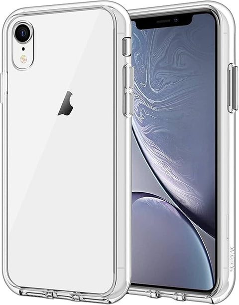 Case for iPhone XR 6.1-Inch, Non-Yellowing Shockproof Phone Bumper Cover, Anti-Scratch Clear Back (Clear)