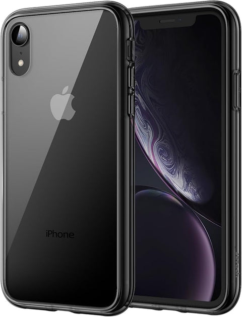 Case for iPhone XR 6.1-Inch, Non-Yellowing Shockproof Phone Bumper Cover, Anti-Scratch Clear Back (Clear)