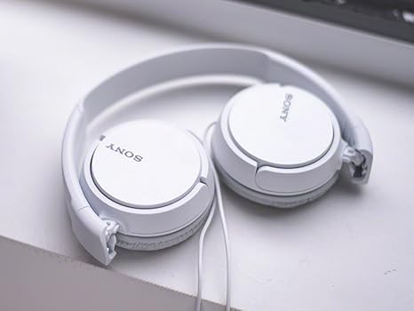 ZX Series Wired On-Ear Microphone, White MDR-ZX110