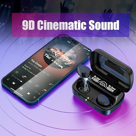Wireless Earbuds Bluetooth 5.3 Headphones, Long Playing time , Touch Control Noise Reduction Headphones ,IP7 Waterproof Mini Ear Buds Mic In-Ear Headset ,Compatible with IOS , Android Smartphone