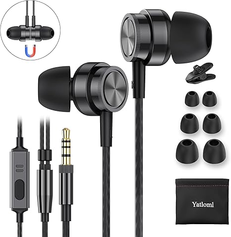 Wired Handsfree with in Ear Handsfree with Heavy Bass &Noise Isolation, High Sound Quality in-Ear Handsfree Compatible with Samsung, Tablet, Laptop,MP3, Android Phones and All 3.5mm Jack