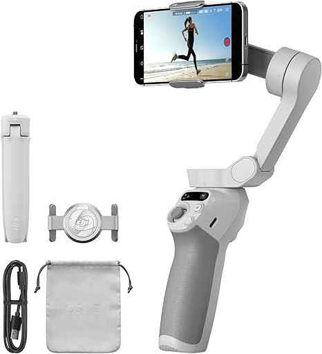 Mobile SE, 3-Axis Phone Gimbal for iPhone, Android, Built-in Tripod, Selfie Stick, Gimbal Stabilizer for iphone, Andriod, ActiveTrack 6.0, Vlogging Stabilizer for Youtube, TikTok, Travel