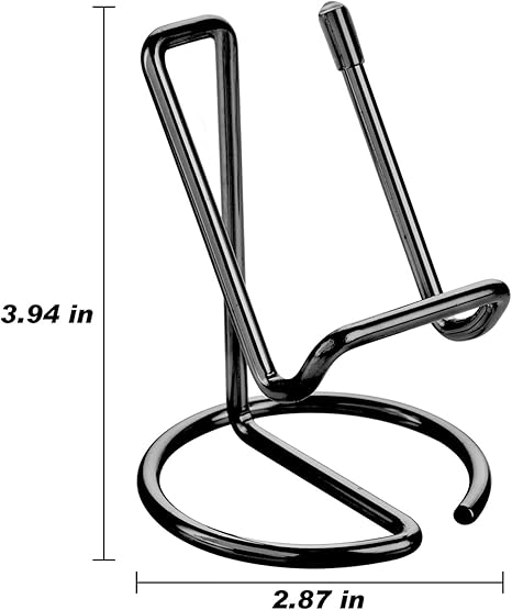Cell Phone Stand for Desk, Cute Metal Black Cell Phone Stand Holder Desk Accessories, Compatible with All Mobile Phones, iPhone, Switch, iPad -Phone Holder
