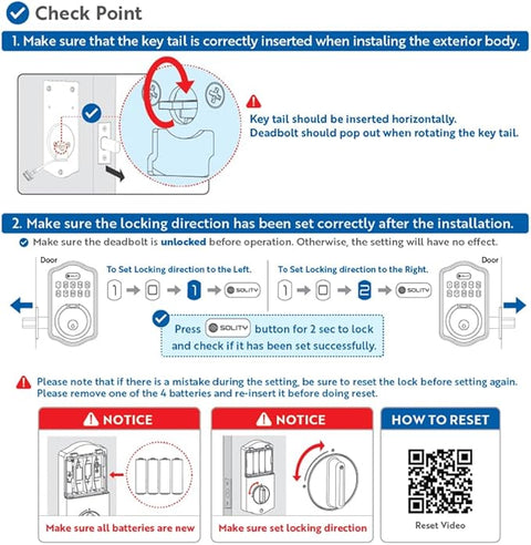 Smart Digital Electronic Deadbolt Door Lock, Keyless Entry, Auto Lock, 100 Custom Codes, Easy Installation, Keypad for Front & Back Door, Residential & Commercial, AT1 (Satin Nickel)