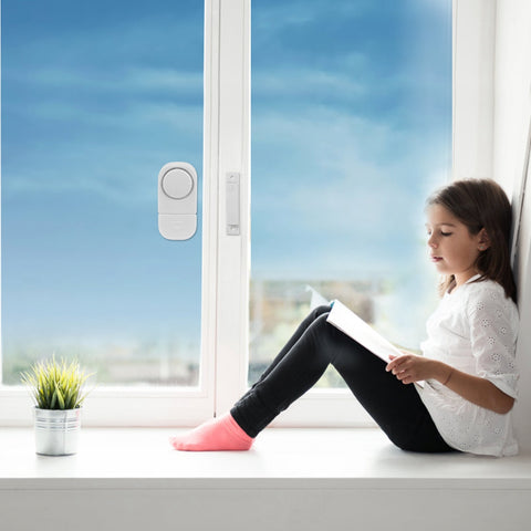 1 Set Wireless Window Door Magnet Alarms Magnetic Sensor Security Burglar Alarm For Kid Safety With Batteries -door bell