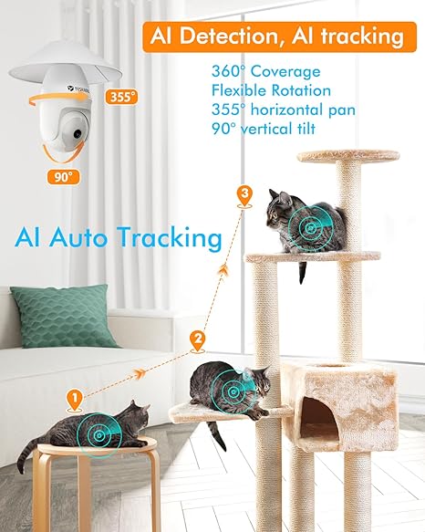 Light Bulb Security Camera -5G&2.4GHz 5MP HD WiFi 6 Home Baby Monitor, Security Cameras Wireless Outdoor Indoor, Night Vision, 2-Way Audio, PIR Mothion Detection and Alerts, Works with Alexa (White)