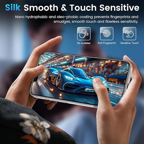 3Pack iPhone 16e 6.1 inch Screen Protector with 3Pack Camera Lens Protector, 9H+ Tempered Glass Easy Installation Kit, Case Friendly