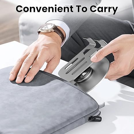 Universal Metal Cell Phone Stand, Multi-Angel Adjustable 360° Rotation Non-Slip Metal Phone Stand Compatible with iPhone 16 Pro Max and All Smartphones (Grey) -Moblie Holder