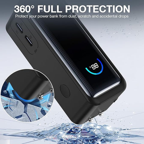 Case for Anker Prime Power Bank 9,600mAh 65W, Soft Silicone Shockproof Protective Cover for Anker 65W Prime Power Bank