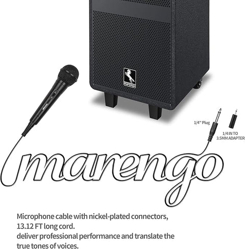 Handheld Wired Microphone, Cardioid Dynamic Vocal Mic with 13ft Cable and ON/Off Switch, Ideally Suited for , Karaoke Singing Machine, Amp, Mixer