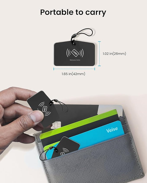 VK01 IC Cards for Smart Lock, 13.56MHz RFID Cards Key Fobs for Keyless Entry Door Lock, Smart Deadbolt Key Compatible to Multiple Apps (3 Pack)