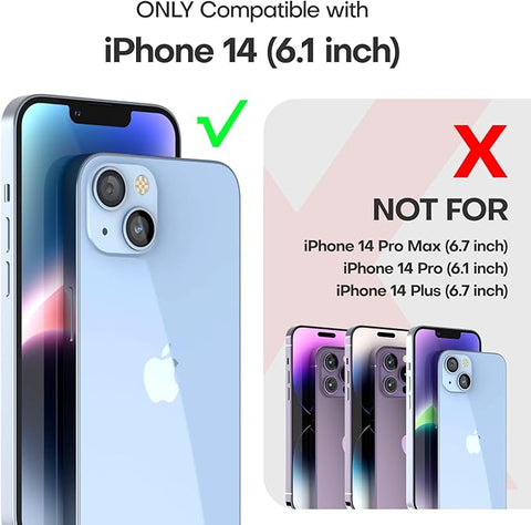 3 in 1 Magnetic for iPhone 14 Case Clear, [Compatible with MagSafe] with 2X Screen Protectors, Military-Grade Drop Protection Shockproof Slim 14 Cover 6.1 Inch