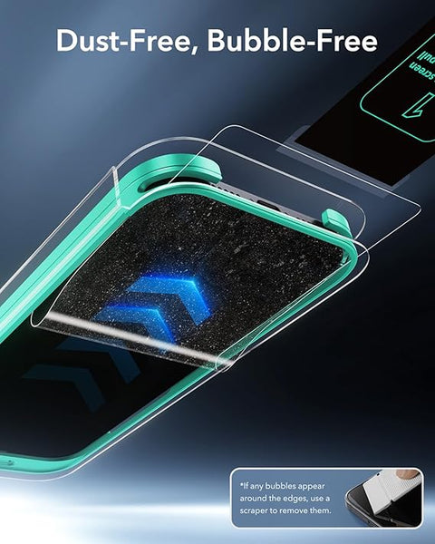 Glass for iPhone 16 Pro Max Screen Protector, [Military Grade Shatterproof & Longest Durable] Armorite Ultra-Tough Tempered Glass with UltraFit Tray