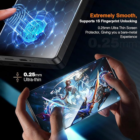 2 Pack for Samsung Galaxy S25 Ultra Screen Protector, Military Grade Shatterproof, [Auto Dust-Elimination] 9H Tempered Glass for Samsung S25 Ultra Screen Protector, Full Coverage, Bubble Free