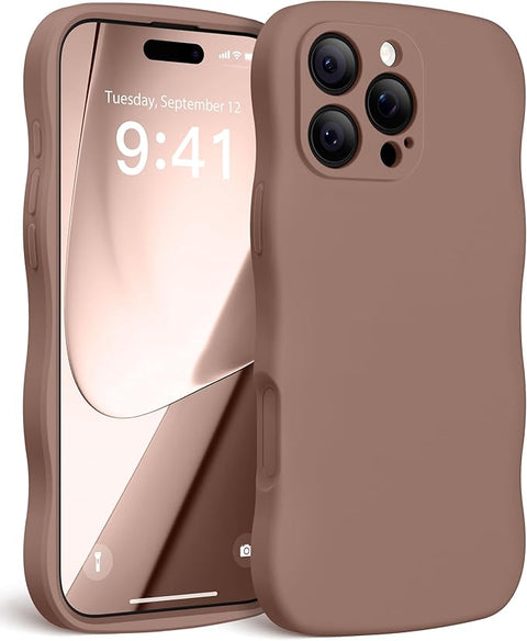 Magnetic for iPhone 16 Pro Max Case, [Full Camera Protection][Compatible with MagSafe] Cute Wave Frame Silicone Shockproof Protective Phone Case for iPhone 16 Pro Max 6.9"