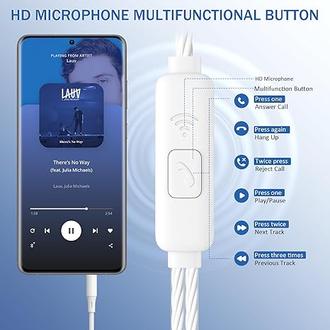 Earbuds Headphones with Microphone Pack of 5, Noise Isolating Wired Earbuds, Earphones with Powerful Heavy Bass Stereo, Compatible with Android, Phone, Laptops, MP3 and Other Interfaces (3.5mm)