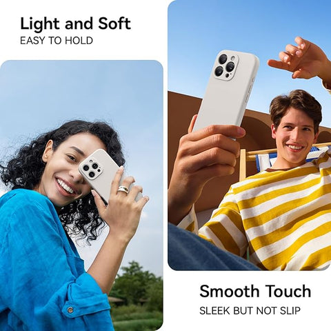 Magnetic for iPhone 16 Pro Max Case, [Compatible with MagSafe][Camera Protection], Food Grade Silicone Phone Case with [2 Screen Protectors], Anti-Scratch Lining, 6.9inch, Stone
