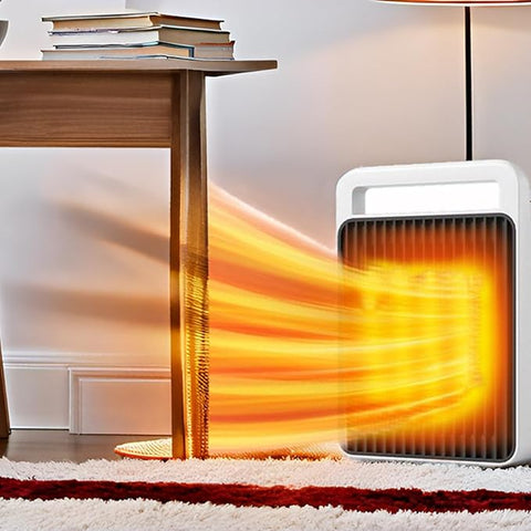 Portable Space Heater Small Space Heaters for Indoor Use,Mini Heater for Office Desk 900W Safe and Quiet Ceramic,Small Heater Fan with Overheat Protection Room Heater with Dumping Shutdown