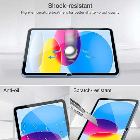 2 Pack Screen Protector for iPad A16 2025 11th/10th 2022 Generation (11-inch/10.9), Tempered Glass Film Guard -Clear