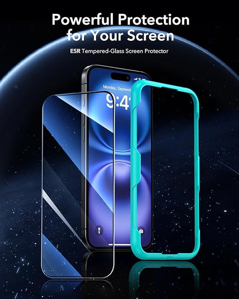 3 Pack for iPhone 16 / iPhone 15 Screen Protector, [9H Hardness] [Military Grade Shatterproof] Full Coverage Tempered Glass Film with Easy Installation Tool, HD Clear, Scratch Resistant