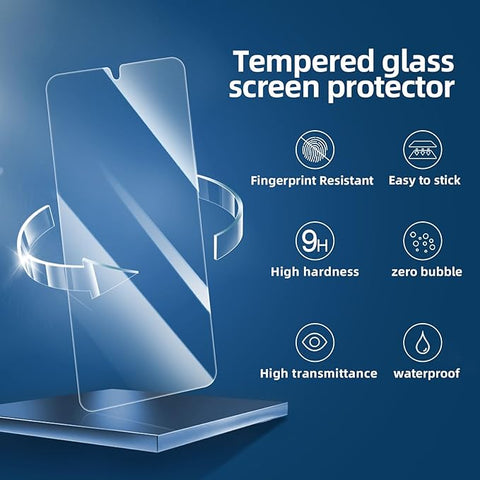 NEW'C 3 Pack Designed for Samsung Galaxy S25 Ultra Screen Protector Tempered Glass, Bubble Free, Ultra Resistant