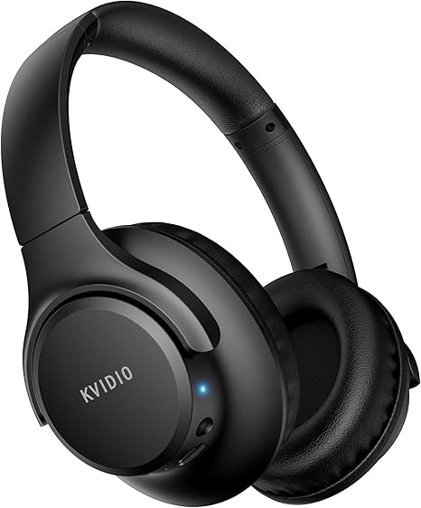 Bluetooth Headphones Over Ear, 65 Hours Playtime Wireless Headphones with Microphone, Foldable Lightweight Headset with Deep Bass, HiFi Stereo Sound Low Latency for Travel Work Cellphone