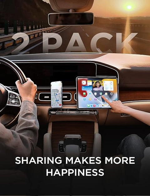2 Pack Magnet for Phone Car Mount Magnetic Phone Holder for Your Car Vent 6 Military Magnets Vent Cell Phone Holder Mount for Car Plate Fit All iPhone 16/15/14/13 Pro Max Plus Samsung S25