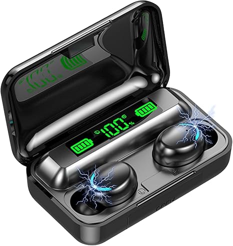 Wireless Earbuds, Bluetooth 5.3 Headphones, Touch Noise Cancelling Earphones for Work/Sports, HiFi Digital LED Display Charging Case, IP7 Waterproof Mini Earbuds