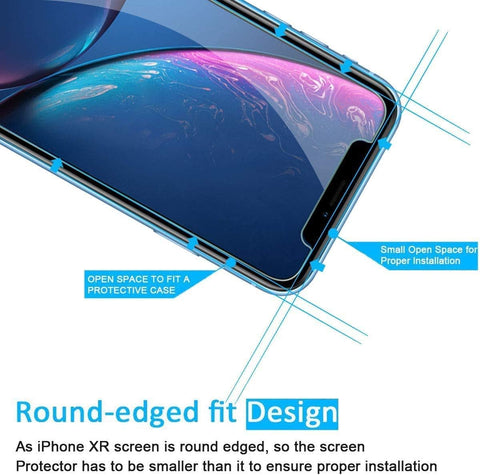 3 Pack Designed for iPhone 11 and iPhone XR Screen Protector (6.1"), Enhanced Tempered Glass Protection, Case Friendly Anti Scratch Bubble Free Ultra Resistant