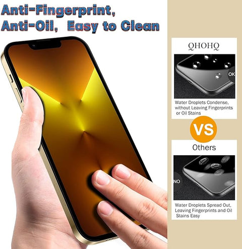 3 Pack Screen Protector for iPhone 13 Pro 6.1 Inch with 3 Pack Tempered Glass Camera Lens Protector, Ultra HD, 9H Hardness, Scratch Resistant - Case Friendly [Not fit iPhone 13 Pro Max 6.7"]