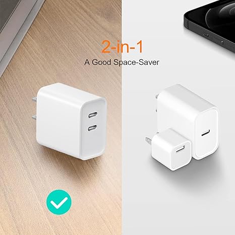 iPhone 16 15 Charger: Fast Charging - USB C Charger - i Phone 16 Charging with 2 Pack Cable for iPhone 16/16 Plus/16 Pro/16 Pro Max/iPhone 15/15 Pro Max/Samsung