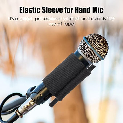 Handheld Microphone Elastic Sleeve - Attach TX660/TX650 and Handheld Mic (Shure SM58, Behringer XM8500) for Clearer Audio for Weddings,Toasts,Interviews and DJ Hosting