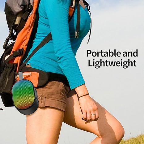 Bluetooth Speakers with Lights, Portable Wireless Speaker, HD Sound, TWS Dual Pairing, Waterproof, Lightweight Compact Size, Night Light Party Speakers, Perfect for Home, Outdoor, Holiday, Travel