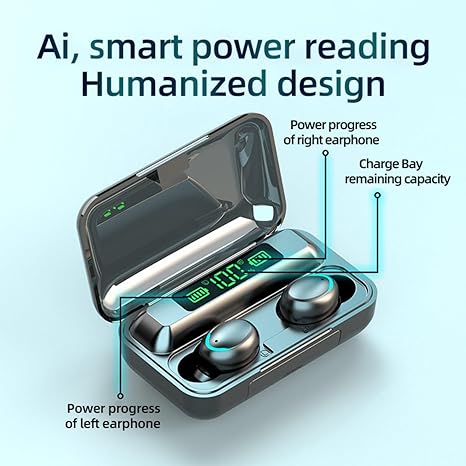 Wireless Earbuds, Bluetooth 5.3 Headphones, Touch Noise Cancelling Earphones for Work/Sports, HiFi Digital LED Display Charging Case, IP7 Waterproof Mini Earbuds