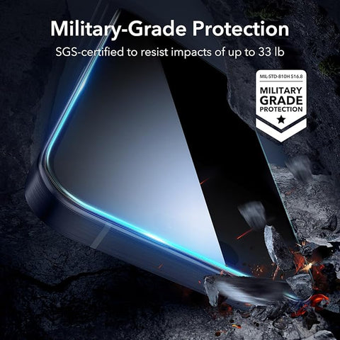3 Pack for iPhone 15 Pro Max Screen Protector, [9H Hardness] [Military Grade Shatterproof] Full Coverage Tempered Glass Film with Easy Installation Tool, HD Clear, Scratch Resistant