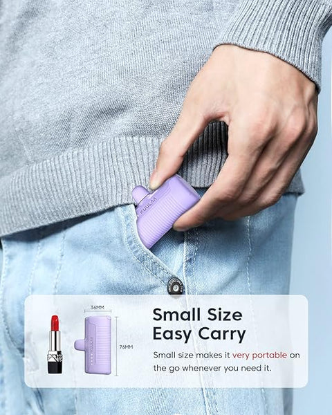 Portable Charger USB C Power Bank 4500mAh Small Portable Phone Charger Android Compact Plug in Battery Pack Portable Compatible with iPhone 15, Samsung Galaxy, Moto, LG, Pixel, Purple