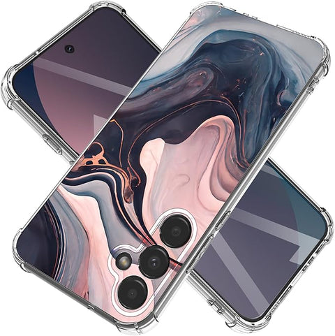 for Samsung Galaxy S24 Plus Case [Marble Slim]+[Anti-Drop Shockproof Protective] Soft TPU Women Stylish Phone Covers 6.7 Inch (Alpine Lake)
