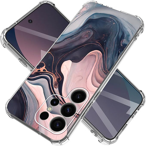 for Samsung Galaxy S24 Plus Case [Marble Slim]+[Anti-Drop Shockproof Protective] Soft TPU Women Stylish Phone Covers 6.7 Inch (Alpine Lake)