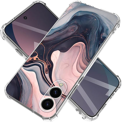 for Samsung Galaxy S24 Plus Case [Marble Slim]+[Anti-Drop Shockproof Protective] Soft TPU Women Stylish Phone Covers 6.7 Inch (Alpine Lake)