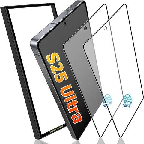 2 Pack Galaxy S25 Ultra Matte Screen Protector, ,9H Tempered Glass,Anti-Glare,Anti-Scratch,Smooth and Responsive Absolute, No Bubbles,High Definition, Fingerprint Unlock, With Installation Frame