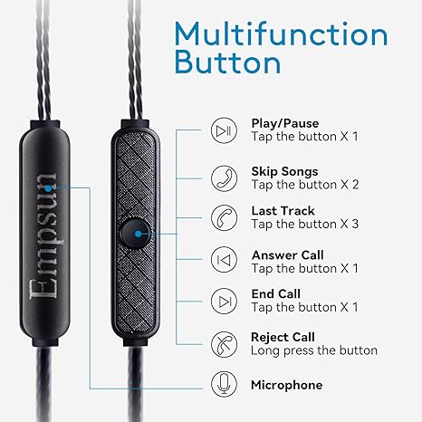 Wired Handsfree with Handsfree Stereo Bass Noise Isolation in-Ear Headset Compatible with All Smartphones Tablets iPod IPad MP3 Player That with 3.5 mm Interface(Black)